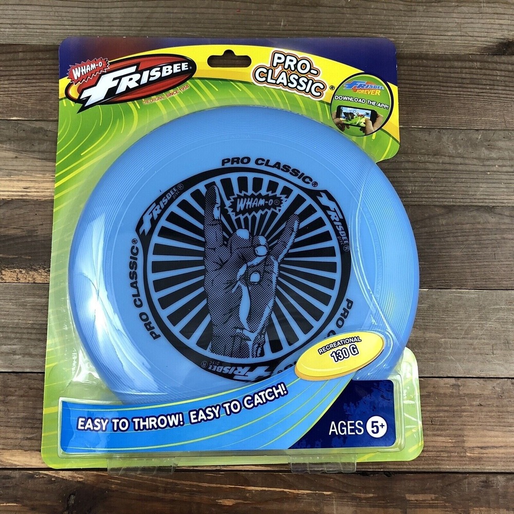 Wham-O Pro-Classic 130g Frisbee Disc Blue Hang Loose‎ Hand Logo Brand New